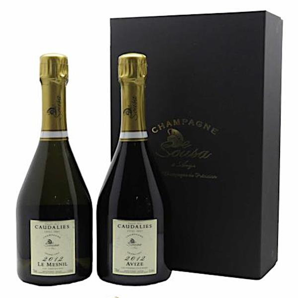 DE SOUZA Champagne CAUDALIES 2012 Cl 75 confx2 avize e mesnil