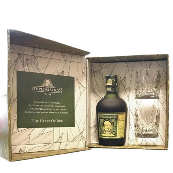 DIPLOMATICO Rum Reserva Exclusiva GLASS PACK + Bicchieri 40° Cl.70