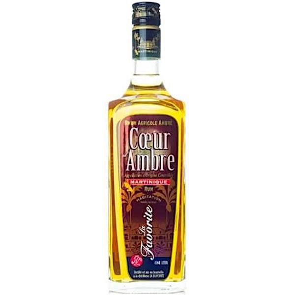 LA FAVORITE Rhum Agricole Ambré COEUR D'AMBRE cl.70