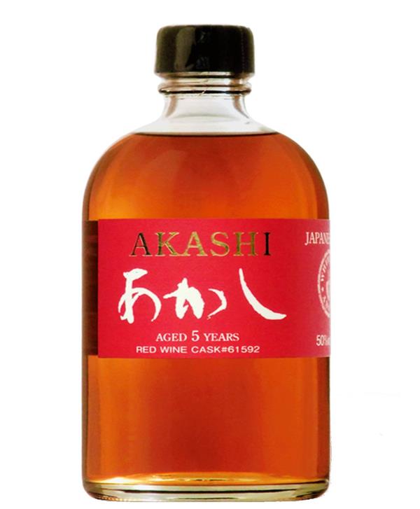 WHITE OAK Japanese Whisky AKASHI SINGLE MALT 5yo RED WINE CASK Cl.50