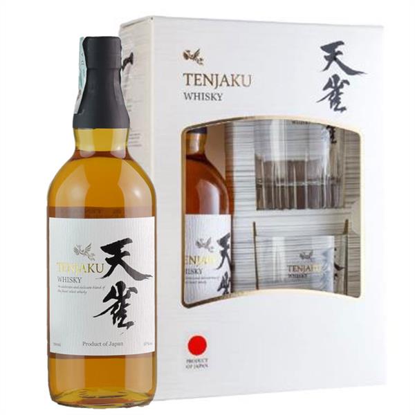 TENJAKU Whisky Japanese Blended CONFE REGALO con Bicchieri Cl.70