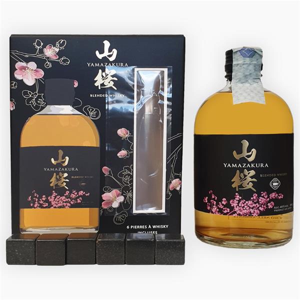 YAMAZAKURA Japanese Blended Whisky CONFEZIONE + 6 PIETRE cl.70 40%